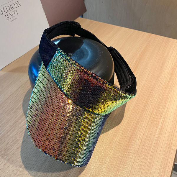 Palarie stralucitoare de dama cu paiete si vizor