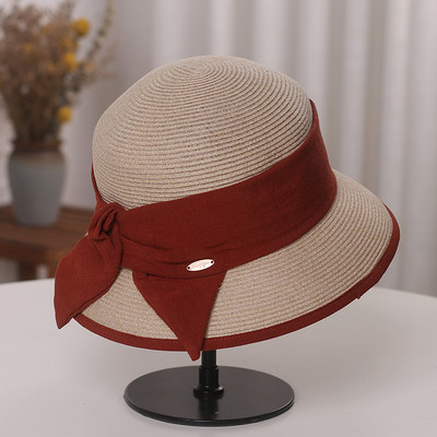 Palarie de dama cu panglica in patru culori