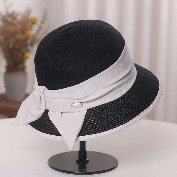 Palarie de dama cu panglica in patru culori