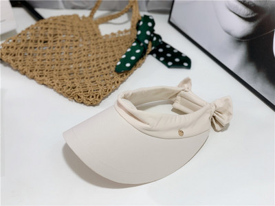 Palarie textila dama cu vizor si panglica