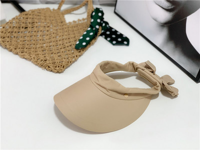 Palarie textila dama cu vizor si panglica