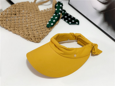 Palarie textila dama cu vizor si panglica