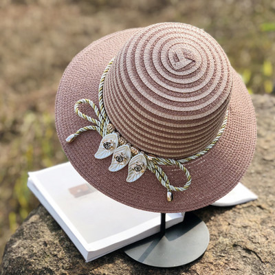 Γυναικείο καλοκαιρινό καπέλο με μεταλλικό στοιχείο