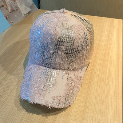 Γυναικείο casual γυαλιστερό καπέλο με πούλιες