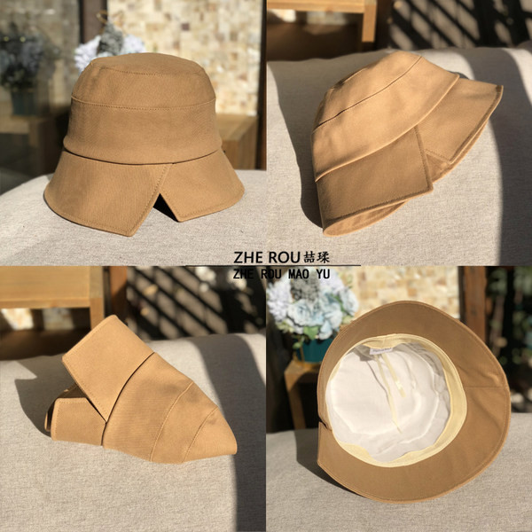 Pălărie de damă într-o singură culoare potrivită pentru vară