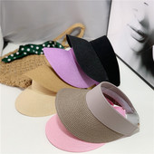 Pălărie de paie pentru femei - vizor