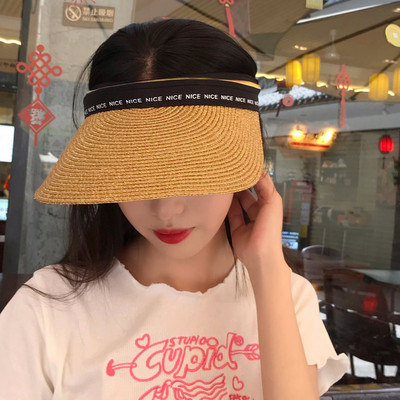 Γυναικείο ψάθινο καπέλο με γείσο