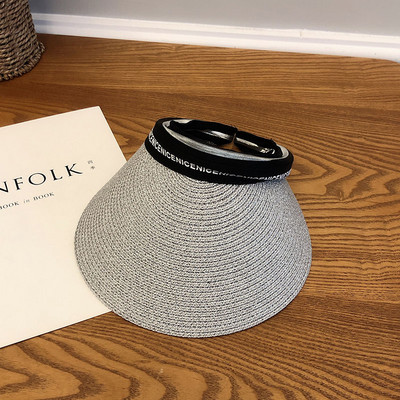 Γυναικείο ψάθινο καπέλο με γείσο