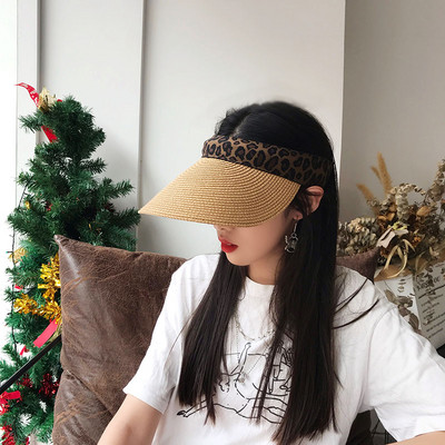 Γυναικείο ψάθινο καπέλο με γείσο