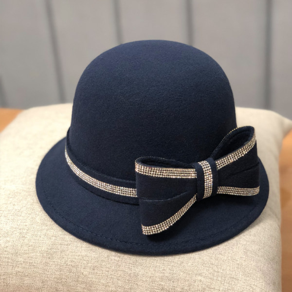 Palarie eleganta de dama cu panglica si pietre