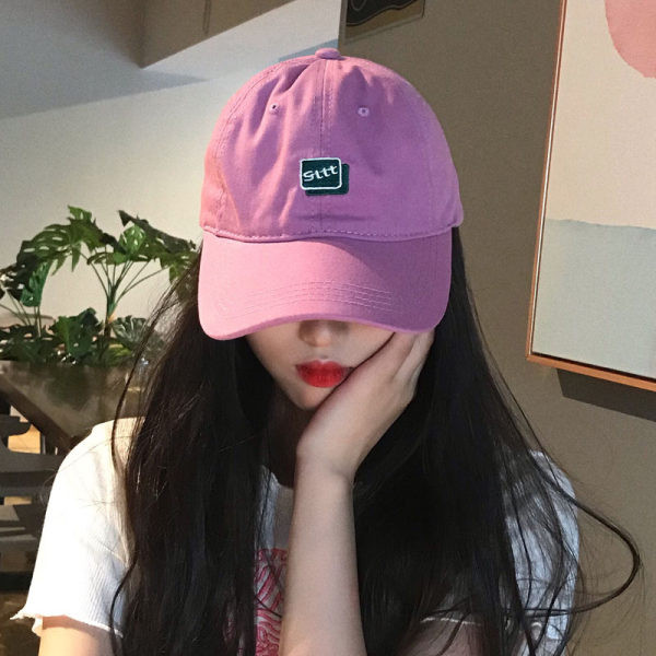 Pălărie de vară de damă cu vizor și inscripție