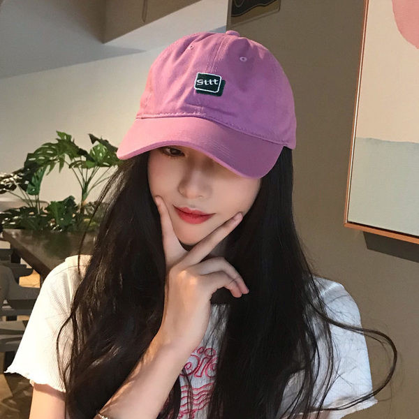 Pălărie de vară de damă cu vizor și inscripție