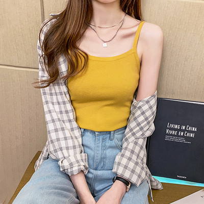 Ali ženski top model s tankim naramenicama i okruglim dekolteom