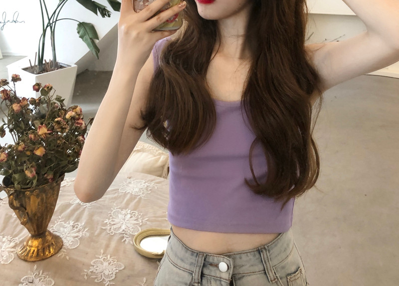 Maieu scurt de damă cu bretele subțiri