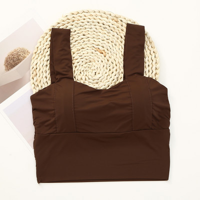 Maiou de zi cu zi scurt pentru femei, cu bretele largi