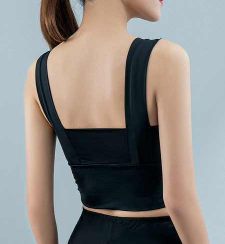 Maiou de zi cu zi scurt pentru femei, cu bretele largi