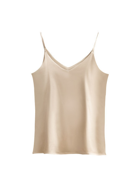 Νέο μοντ'ελο γυναικείο σατέν φανελάκι με λεπτά τιραντάκια σε διάφορα χρώματα