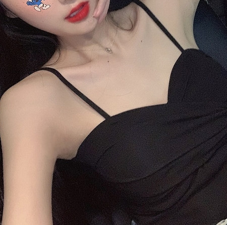 Maieu de damă cu bretele subțiri în alb și negru