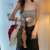 Maieu de damă elastic cu bretele subțiri