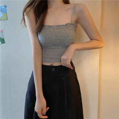 Maieu de damă elastic cu bretele subțiri