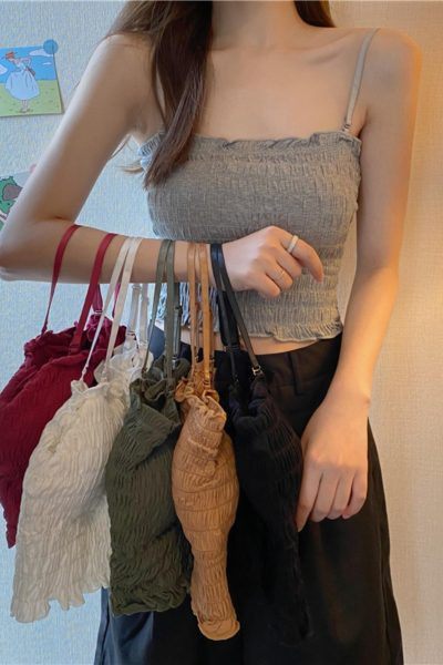 Maieu de damă elastic cu bretele subțiri