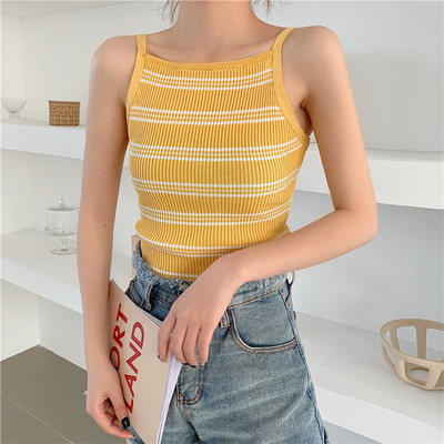 Maieu casual dama cu bretele subtiri - model in dungi sau uni