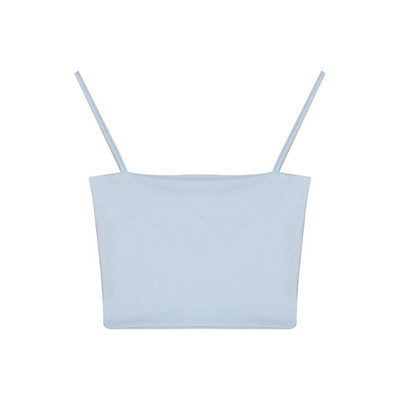 Καθημερινή γυναικεία κοντή μπλούζα με λεπτά τιραντάκια - διάφορα χρώματα