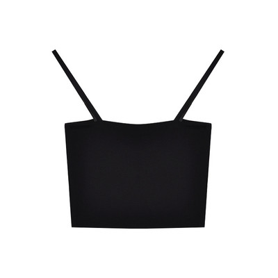 Καθημερινή γυναικεία κοντή μπλούζα με λεπτά τιραντάκια - διάφορα χρώματα