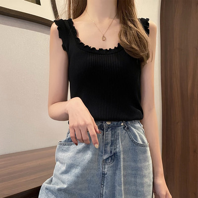 Maieu de zi cu zi pentru damă, cu bucle și decolteu oval