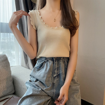 Maieu de zi cu zi pentru damă, cu bucle și decolteu oval