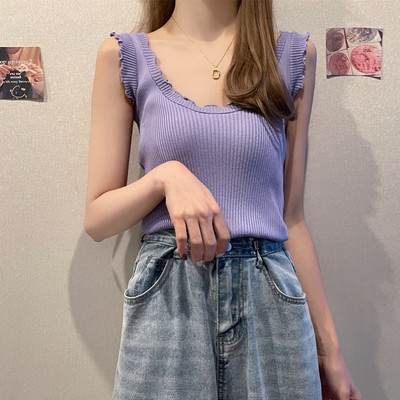 Maieu de zi cu zi pentru damă, cu bucle și decolteu oval