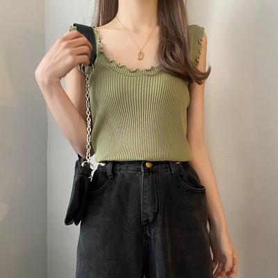 Maieu de zi cu zi pentru damă, cu bucle și decolteu oval