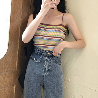 Maiou cu dungi în formă de tricot subțire