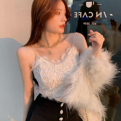 Maiou scurt dama model nou cu bretele in trei culori