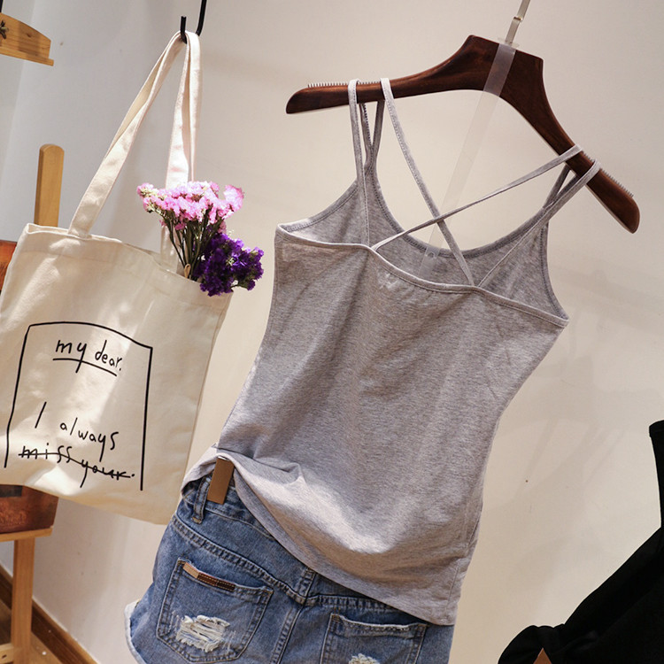 Maieu casual dama in trei culori cu bretele subtiri