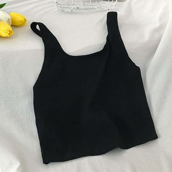 Maieu scurt de damă cu bretele în trei culori