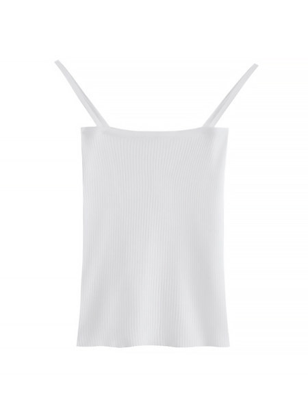 Ženska ležerna majica na tanke naramenice - pripijeni model