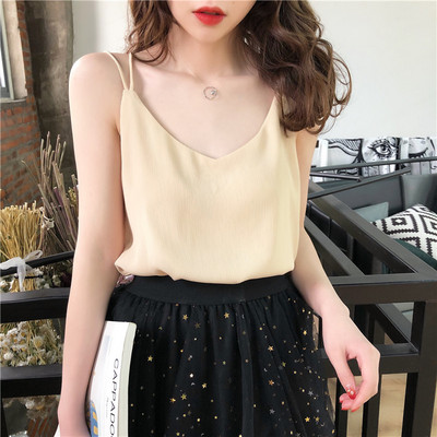 Maieu lat din sifon, cu bretele subtiri