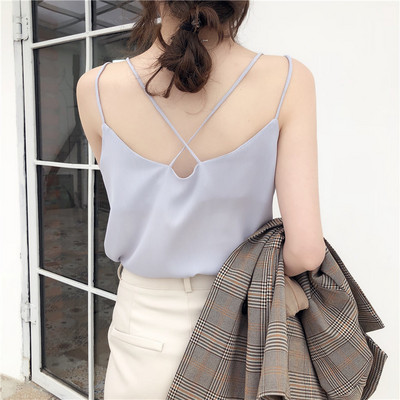 Maieu lat din sifon, cu bretele subtiri