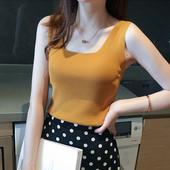 Maieu de damă într-o singură culoare cu bretele largi