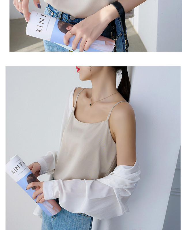 Maieu de damă din satin cu bretele reglabile