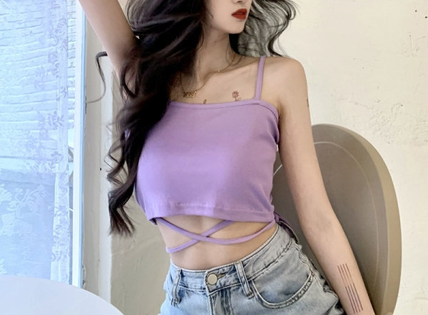 Maieu de dama cu cravate si bretele subtiri in mai multe culori