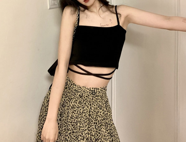 Maieu de dama cu cravate si bretele subtiri in mai multe culori