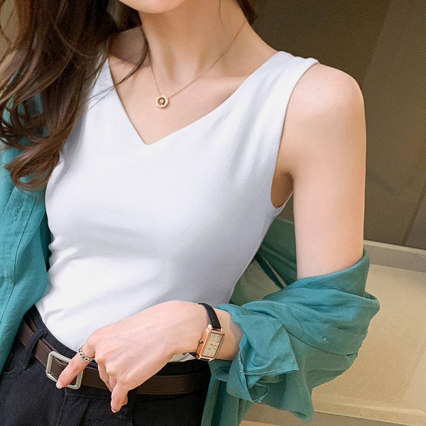 Maieu de damă cu bretele largi și decolteu spitz