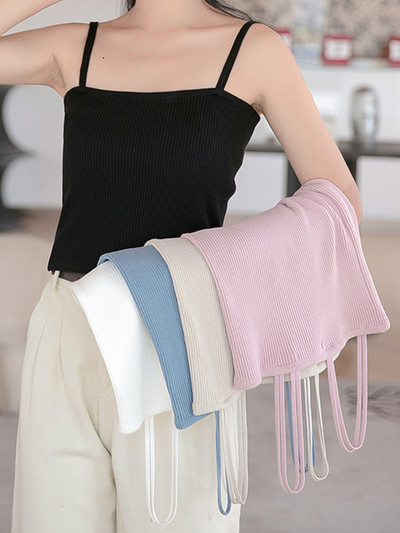 Women`s corduroy tank top with straps in different colors