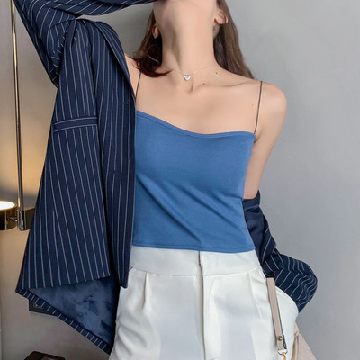 Maieu casual dama cu bretele subtiri - model montat