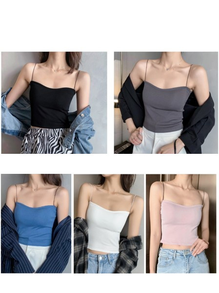 Maieu casual dama cu bretele subtiri - model montat