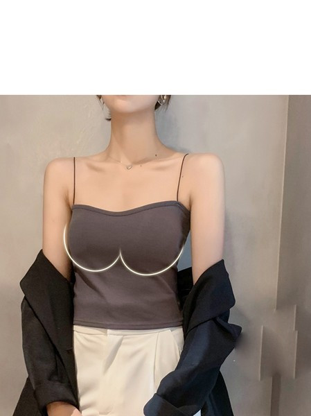 Maieu casual dama cu bretele subtiri - model montat