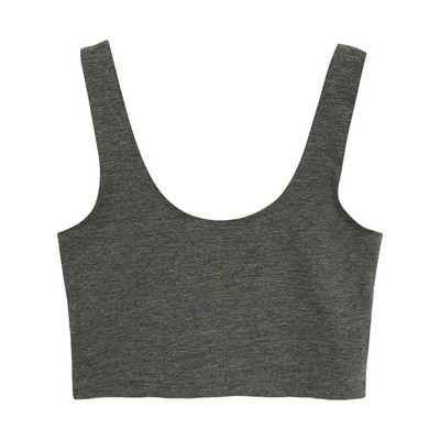 Top de damă scurt model nou cu decolteu rotund în mai multe culori