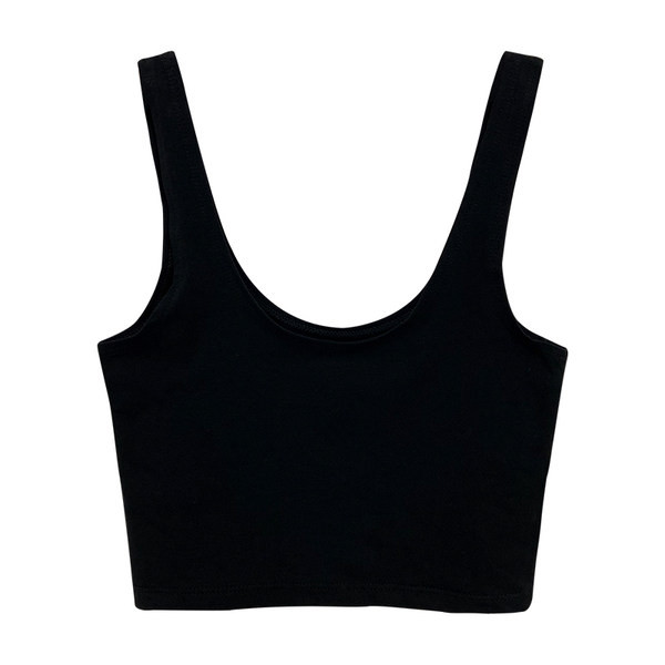 Top de damă scurt model nou cu decolteu rotund în mai multe culori